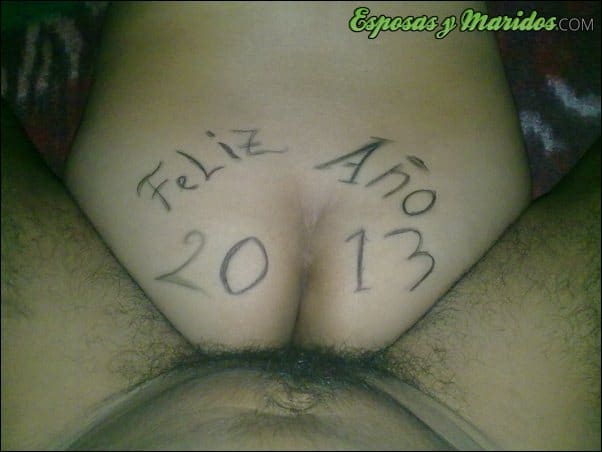 Fotos de mi esposa deseando feliz año nuevo!