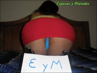 le encanta la verga y verse llena de leche